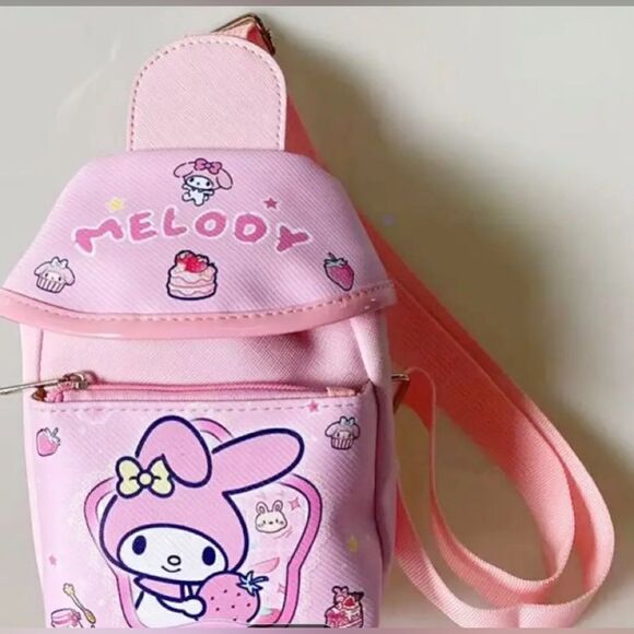 My Melody Mini Crossbody Bag W/ Mini Spiral Notebook - Picture 2 of 9